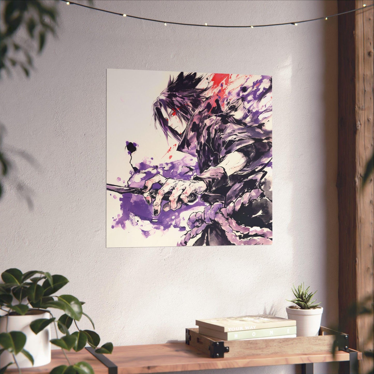 Sasuke in Japanese Art Style, Japanese Fine Art, Anime Wall Art, High Quality Poster, Naruto Poster, Colorful Art Poster, Sasuke Poster