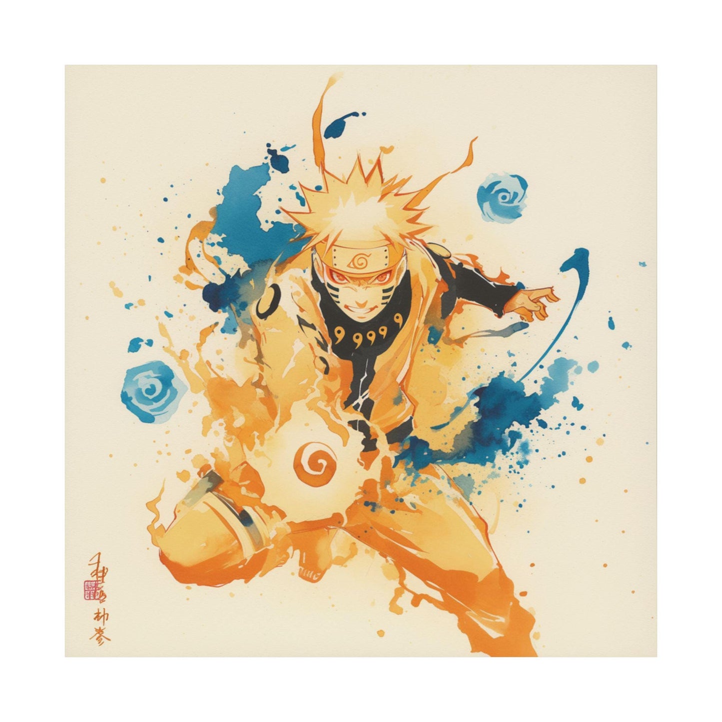 Sage Mode Naruto in Japanese Art Style, Japanese Fine Art, Anime Wall Art, High Quality Poster, Ink Wash Style, Naruto Poster, Naruto Art