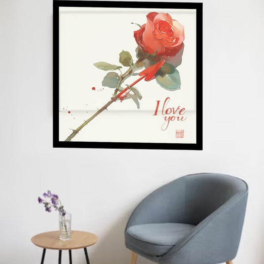 I Love You Poster in Japanese Art Style, Kitchen Wall Art, Valentine Day Poster, Holiday Gift for Friend, Gift For Her, Valentine Poster